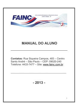 MANUAL DO ALUNO FAINC