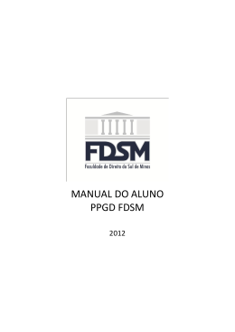 MANUAL DO ALUNO PPGD FDSM