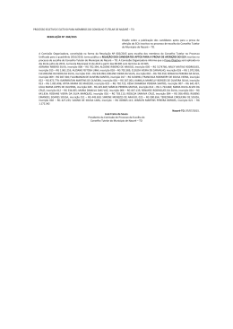 Resolu&ccedil;&atilde;o N&ordm; 004-2015 &ndash; CMDCA - Prefeitura Municipal de Nazar&eacute;