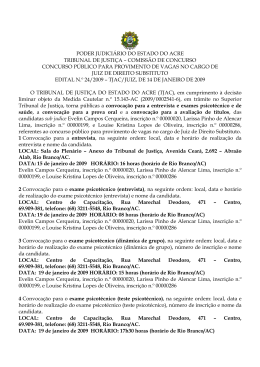 Edital n&deg;24 - Convoca&ccedil;&otilde;es