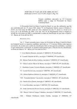 Portaria n&ordm; 70.425 - 4&ordf; Nomea&ccedil;&atilde;o (PDF - 42 KB)