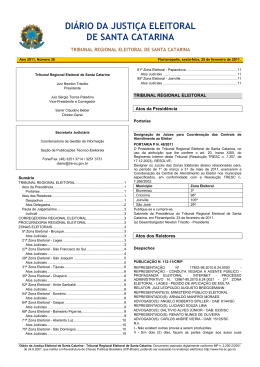 di&aacute;rio da justi&ccedil;a eleitoral de santa catarina