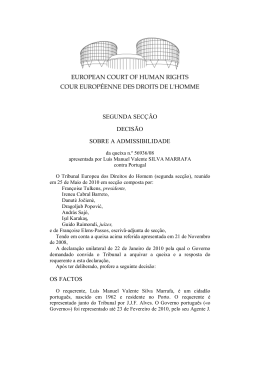 Luis Manuel Valente Silva Marrafa, Decis&atilde;o de