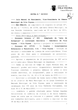 MUNICIPIO DE EDITAL N. ° 26/2015 ---- Luís Manuel
