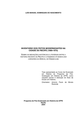 inventário dos feitos modernizantes na cidade do recife (1969