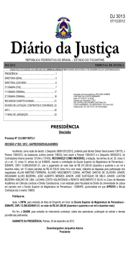 DJ 3013 - Tribunal de Justi&ccedil;a do Estado do Tocantins