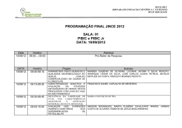 Programa&ccedil;&atilde;o final JINCE 2012 - IF Sert&atilde;o-PE