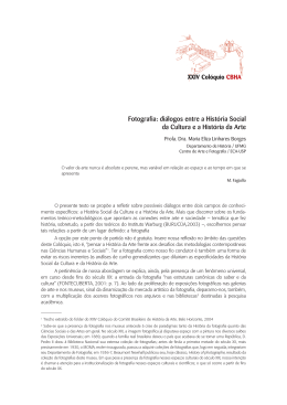 Fotografia: di&aacute;logos entre a Hist&oacute;ria Social da Cultura e a