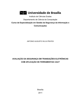 Instituto de Ci&ecirc;ncias Exatas Departamento de Ci&ecirc;ncia da