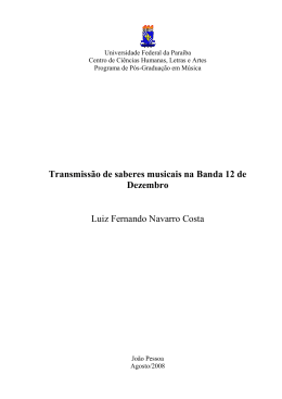 Transmissão de saberes musicais na Banda 12 de