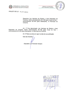 Do ESTADO DE sANTA cATARINA LUIZ FERNANDO