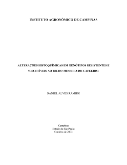 Altera&ccedil;&otilde;es histoqu&iacute;micas em gen&oacute;tipos resistentes e