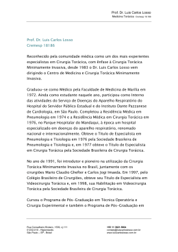 Prof. Dr. Luis Carlos Losso Cremesp 18186 Reconhecido pela