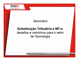 Semin&aacute;rio Substitui&ccedil;&atilde;o Tribut&aacute;ria e Substitui&ccedil;&atilde;o Tribut&aacute;ria