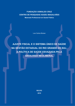 Ajuste Fiscal e o SUS Luis Carlos[3][1]x