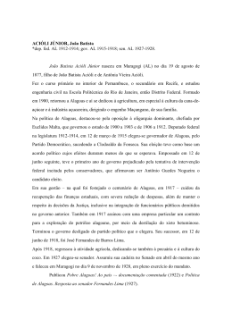 ACI&Oacute;LI J&Uacute;NIOR, Jo&atilde;o Batista *dep. fed. AL 1912-1914