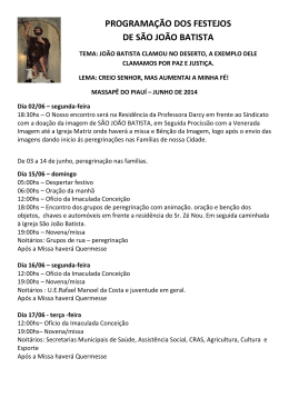 programa&ccedil;&atilde;o dos festejos de s&atilde;o jo&atilde;o batista