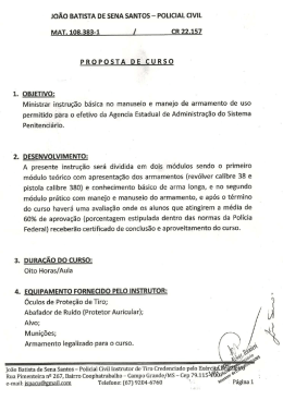 Proposta de Curso de Tiro - Jo&atilde;o Batista de Sena Santos