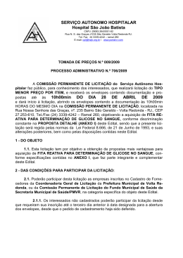 SERVI&Ccedil;O AUTONOMO HOSPITALAR Hospital S&atilde;o Jo&atilde;o Batista