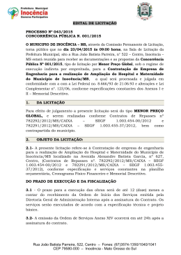 Rua Jo&atilde;o Batista Parreira, 522, Centro &ndash; Fones: (67)3574