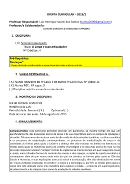 S.A.: O Corpo e suas Articula&ccedil;&otilde;es