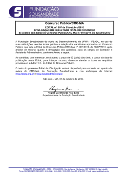 Edital CRC_007-2010 - Funda&ccedil;&atilde;o Sous&acirc;ndrade