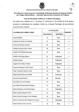 Procedimento Concursal para a Constitui&ccedil;&atilde;o da Rela&ccedil;&atilde;o Jur&iacute;dica