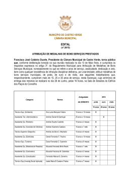 EDITAL Entrega de medalhas 2012