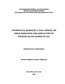 efici&ecirc;ncia da aduba&ccedil;&atilde;o a taxa vari&aacute;vel em &aacute;reas manejadas