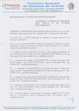 ` “HÊÂÉAAÚ de Santana do Acarau - Câmara Municipal de Santana