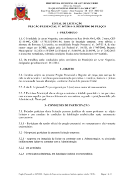 EDITAL DE LICITA&Ccedil;&Atilde;O