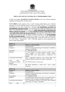 Edital 1 - Justi&ccedil;a Federal em Pernambuco