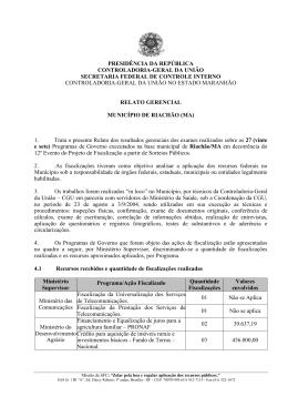 relatório de fiscalização nº 235 município de riachão (ma)