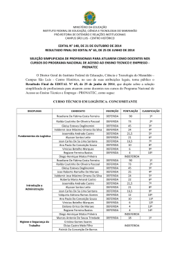 edital n&deg; 148, de 21 de outubro de 2014 resultado final do