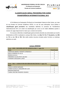 S&atilde;o Carlos, 04 de setembro de 2009 - Pr&oacute;