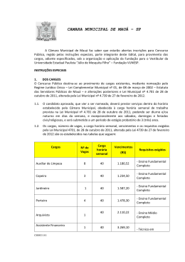 Edital - C&acirc;mara Municipal de Mau&aacute;