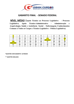 GABARITO FINAL - SENADO FEDERAL