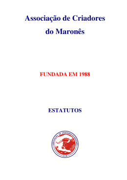 Estutos da Associa&ccedil;&atilde;o de Criadores do Maron&ecirc;s