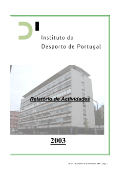 2003 - Instituto do Desporto de Portugal