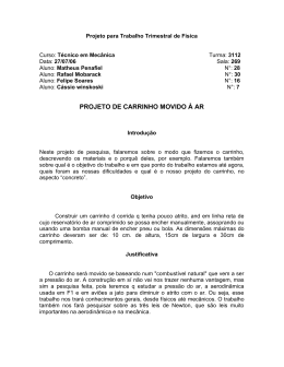 PROJETO DE CARRINHO MOVIDO &Agrave; AR