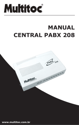 MANUAL CENTRAL PABX 208