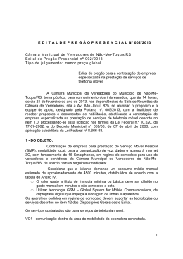 Edital 002/13 - C&acirc;mara de Vereadores de N&atilde;o-Me