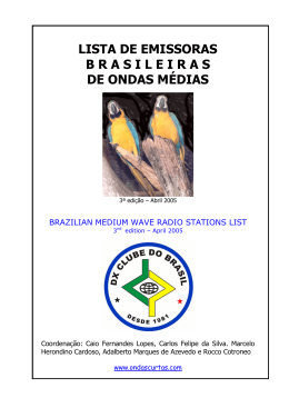 LISTA DE EMISSORAS B R A S I L E I R A S DE ONDAS MÉDIAS