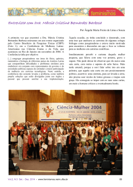 Entrevista com Dra. M&aacute;rcia Cristina Bernardes