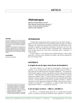ARTIGO Hidroterapia - Revista Neurociências