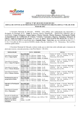 EDITAL DE CONVOCACAO dia 02