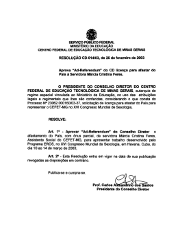 Aprova, ad-referendum, do CD, licen&ccedil;a para afastar do Pa&iacute;s &agrave;