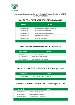 Resultado da Segunda Etapa &ndash; Avalia&ccedil;&atilde;o T&eacute;cnica