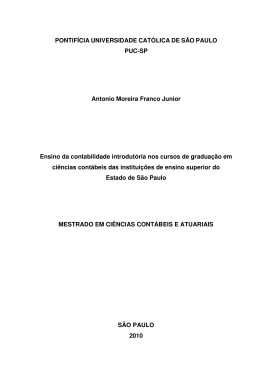 PONTIF&Iacute;CIA UNIVERSIDADE CAT&Oacute;LICA DE S&Atilde;O PAULO PUC