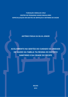 acolhimento na gestão do cuidado da unidade de saúde da família